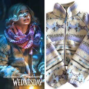 Pull&Bear Cropped Printed Teddy Jacket ASO Enid Sinclair